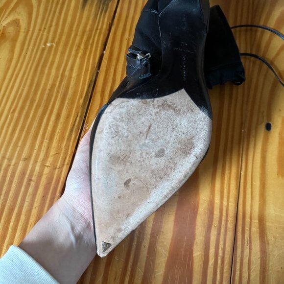 Tabitha Simmons black leather pointy kitten heel boots - Emmet - Picture 4 of 4